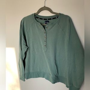Teal Henley Gap Sweatshirt